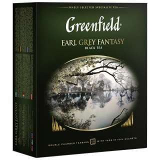 Чай черный Greenfield Earl Grey Fantasy 100 пакетиков, бергамот