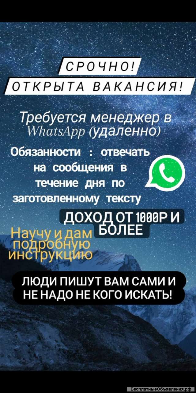 Обработчик заявок (удалённая работа)