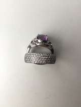 Кольцо новое серебро 19 камни циркон полностью вокруг много ювелирное украшение драгоценности женски