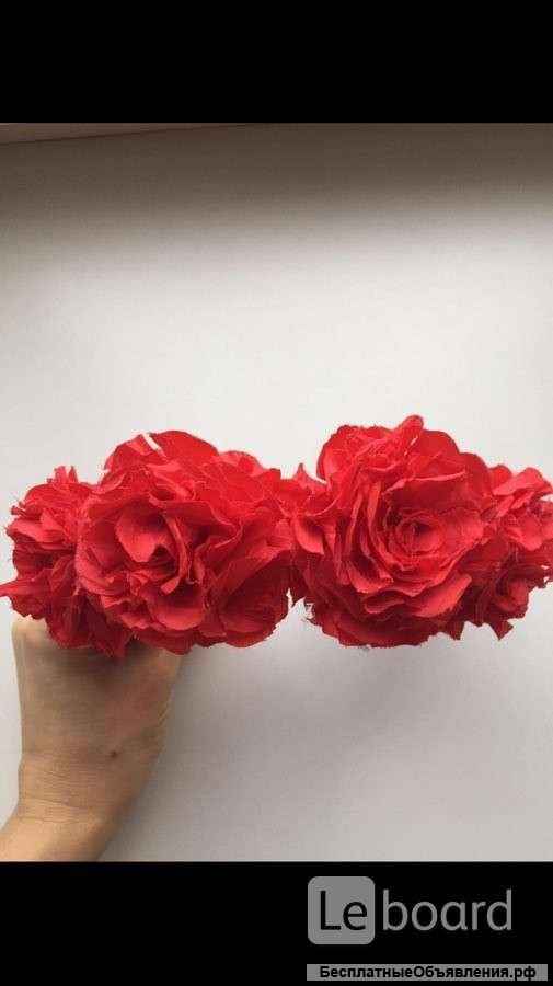 Ободок на волосы в стиле dolce&gabbana красный цветы розы украшение бижутерия аксессуары