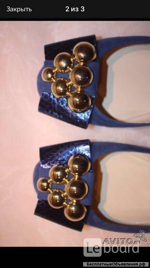 Балетки новые ballin италия 39 размер синие замша замшевые подошва кожа украшены брошка бант кожаная