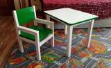Стол и стул / комплект детской мебели из натурального дерева/ 100% Массив дерева