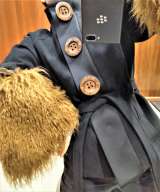 Moschino Италия пальто куртка с мехом и поясом