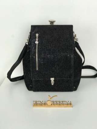 Армелль-03 — Черная с бархатом, никель, женская сумка