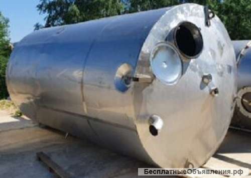 Емкость нержавеющая, объем -13 куб.м., вертикальная, рубашка, термос, инв 1252