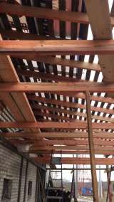 Пристройка каркасная из бруса к кирпичному зданию