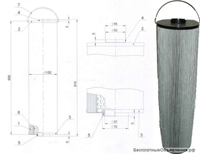 Фильтрующие элементы ФП-3ПС, ФП-3ПП, ФП-2ПС, ФП-2ПП, ЭФВ
