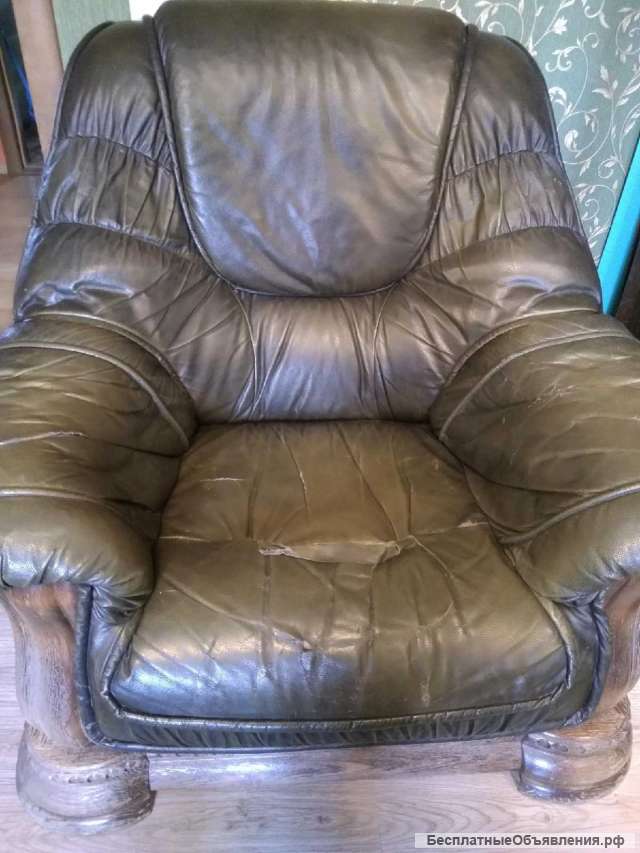 Кожаная мебель 3 предмета