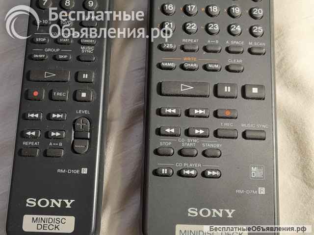 Пульты от минидисковых дек SONY