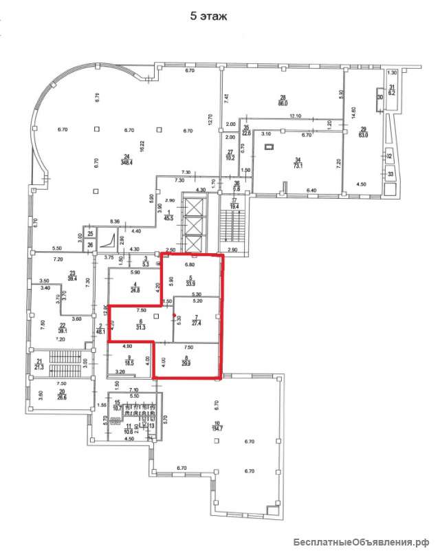 Сдаю офис 122,5 кв.м. кабинетная планировка