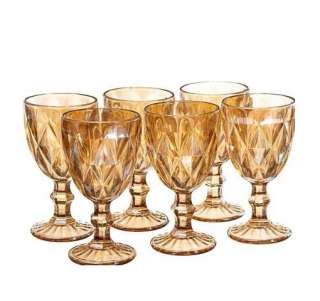 Набор бокалов для вина в цвете золотой металлик