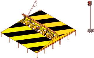 Блокиратор дорожный, противотаранное устройство (накладной, врезной в ассортименте)