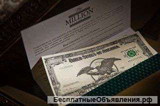 Оригинальная сувенирная банкнота 1milliondollar