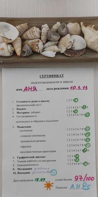 Полная онлайн-диагностика готовности к школе