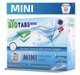 Таблетки для посудомоечной машины АКТЕРМ BioTabs mini, 60 шт