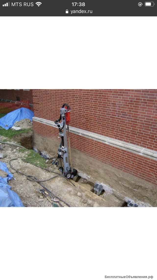 Усиление, ремонт, укрепления фундамента без копки, цементация грунтов