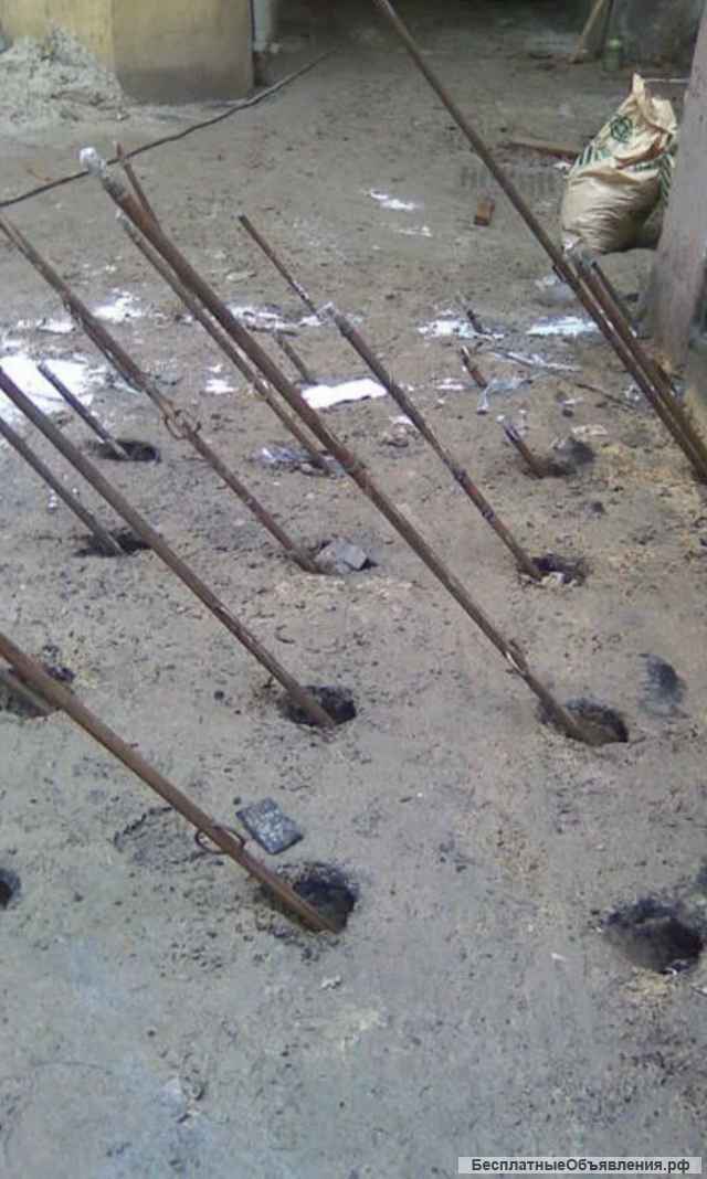 Устранение проседания дома методом инъектирования. Гидроизоляция