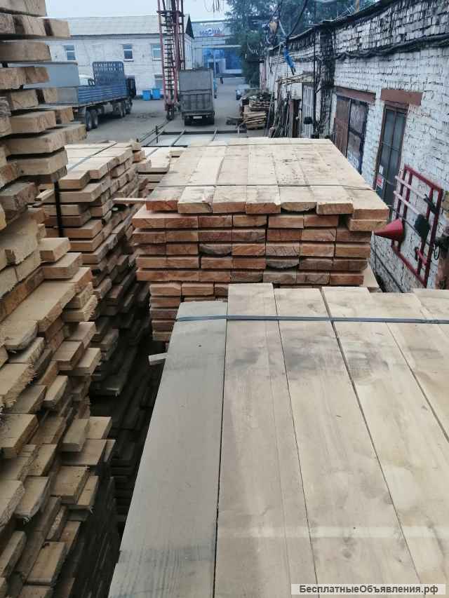 Обрезная доска брусок сосна, ель, пихта под переработку оптом