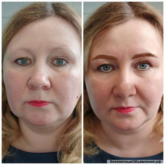 Перманентный макияж бровей