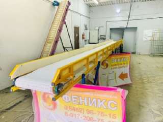 Горизонтальный конвейер с модульной лентой