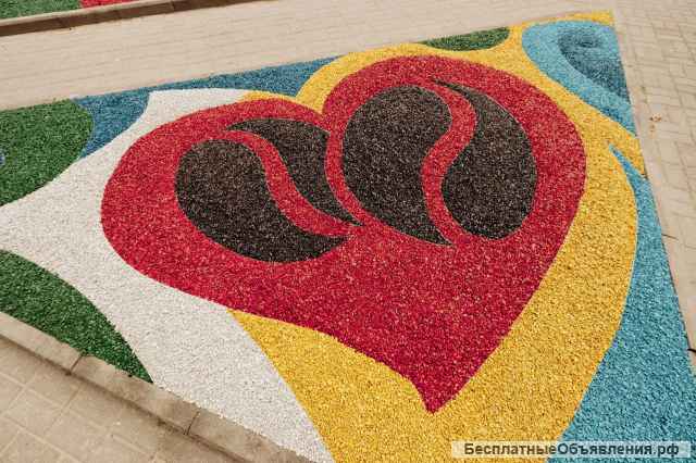 Декоративный цветной щебень