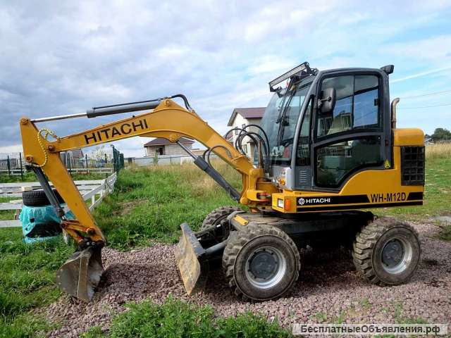 Мини экскаватор Hitachi 12, 2,5 тонны, два ковша
