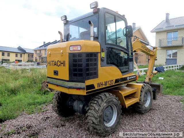 Мини экскаватор Hitachi 12, 2,5 тонны, два ковша