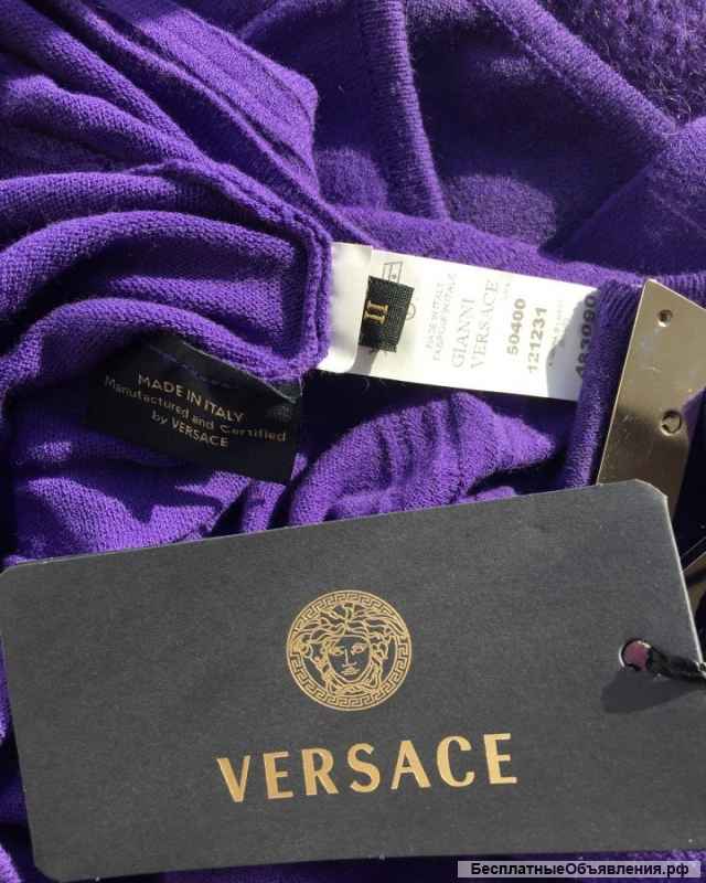 Топ майка новый versace италия 42 44 46 s m размер фиолетовый сиреневый цвет ткань полиамид мягкая т