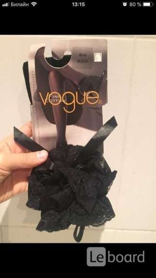 Чулки новые vogue s m 42 44 46 черные вязаные кружева гипюр оборка хлопок полиамид эластан лента атл