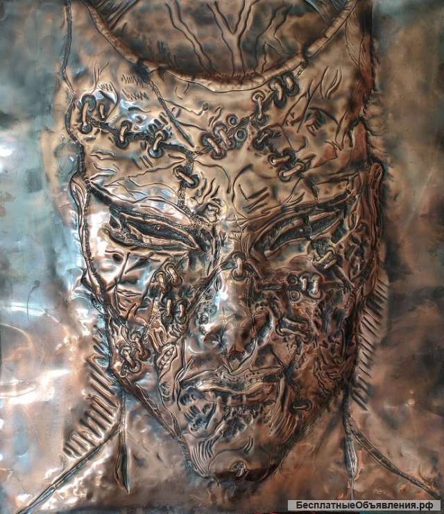 Чеканка. Панно. "Маска Души"