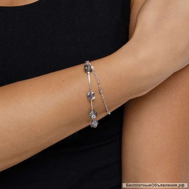 Браслет с посеребрением "Льдинки"