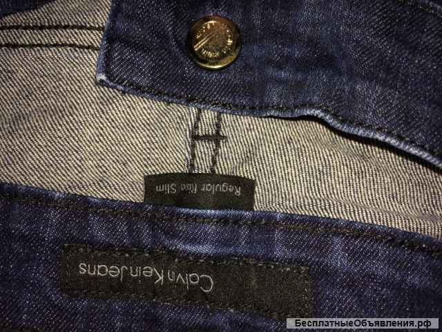 Джинсы CALVIN KLEIN с push-up эффектом цвета индиго р.W30/33