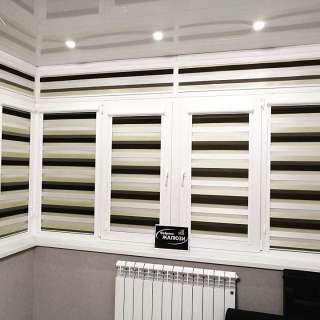 Кассетные рулонные шторы зебра в Краснодаре