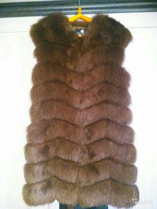 Жилет меховой, песец, р.42