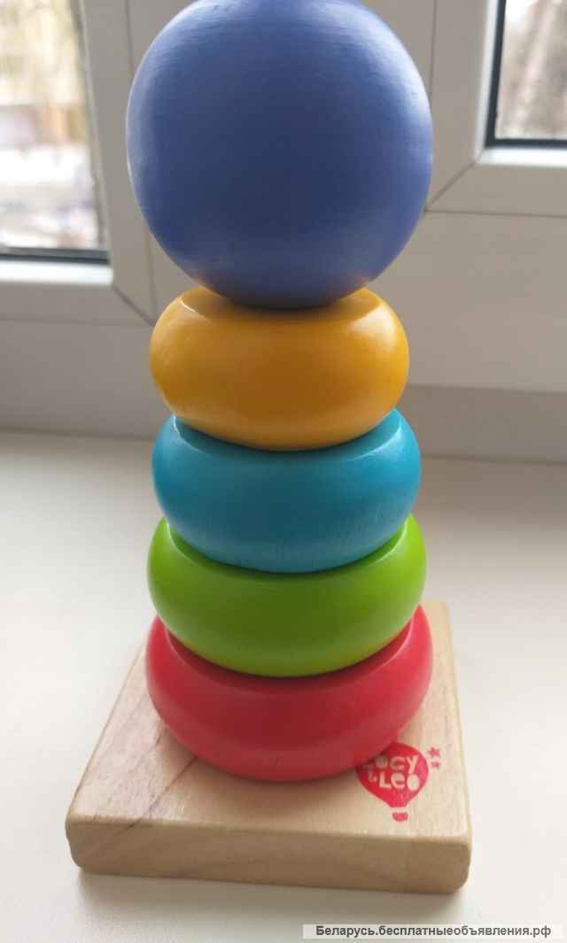 Пирамидки деревянные-2шт, новые