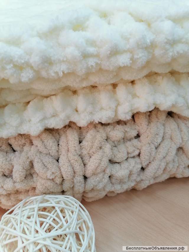 Плед детский вязаный из Alize Puffy