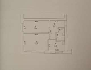 Квартира 40, 5 м2 в кирпичном доме. Рядом река, лес