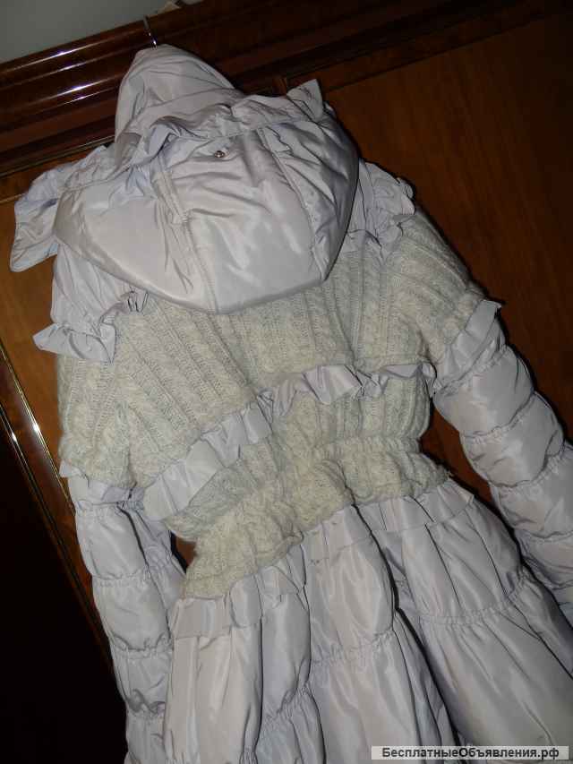 Пуховик непромокаемый зимняя куртка пальто девочке на 6-10 лет _т. 8-996-417-21-94