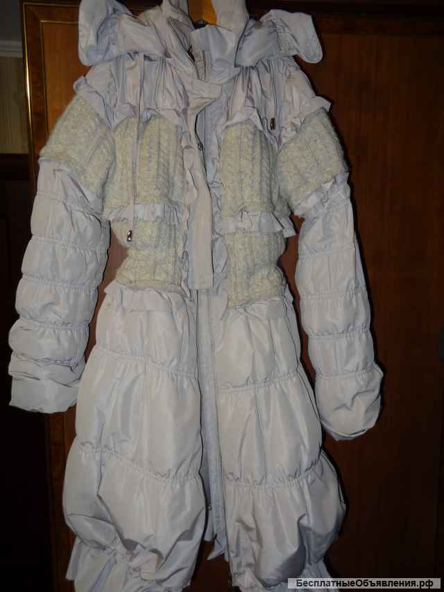Пуховик непромокаемый зимняя куртка пальто девочке на 6-10 лет _т. 8-996-417-21-94