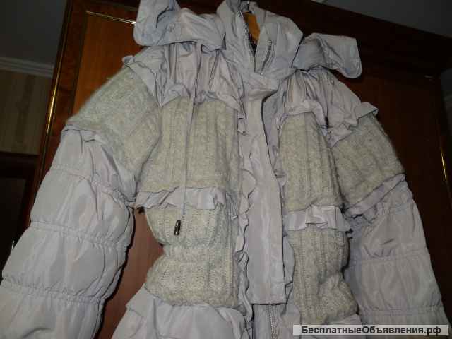 Пуховик непромокаемый зимняя куртка пальто девочке на 6-10 лет _т. 8-996-417-21-94