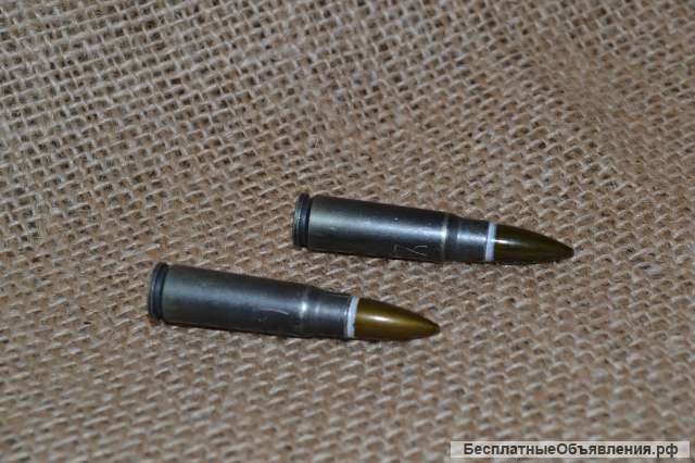 Редкий макет патрона 7.62х39-мм в алюминиевой гильзе