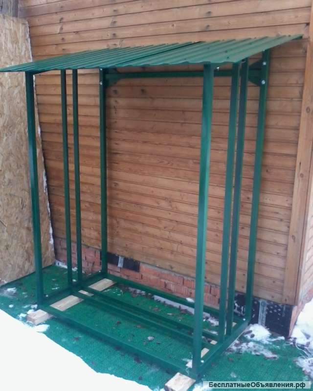 Дровница однорядная от производителя по размерам заказчика