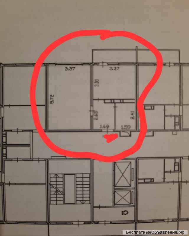 1 к.кв. 41 м2 Трошева