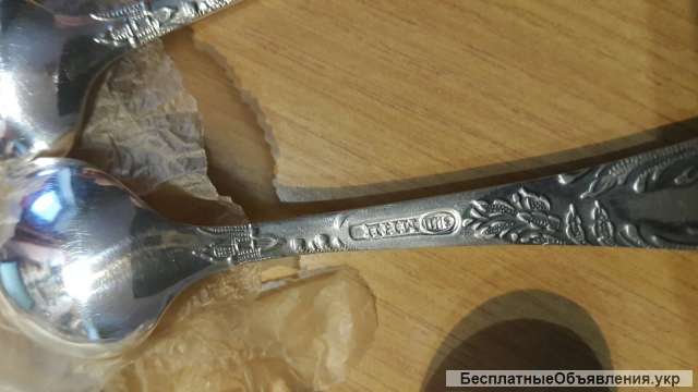 Наборы ложек мельхиоровых посеребренных