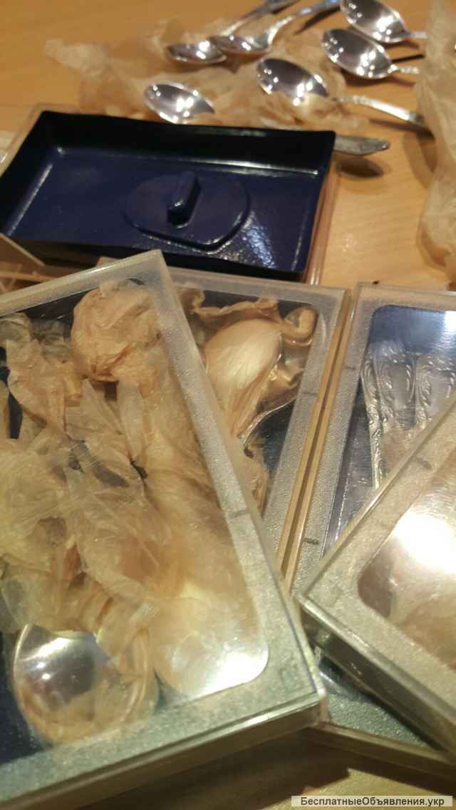 Наборы ложек мельхиоровых посеребренных