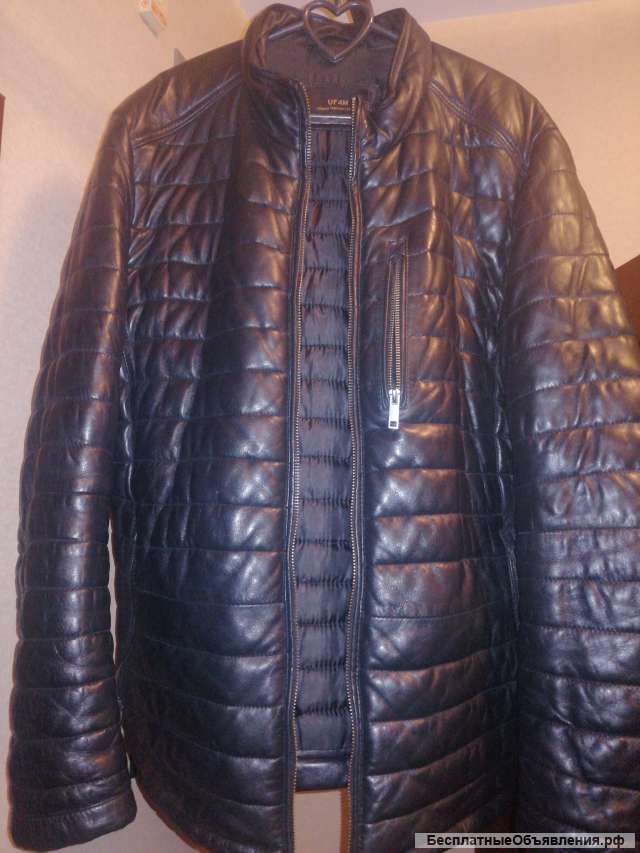 Куртка кожаная утепленая