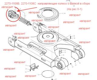2270-1108В направляющее колесо с Вилкой в сборе 2270-1108В