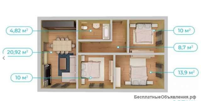 Дом 86м2 на участке 3 сотки