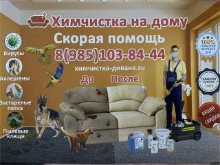 Химчистка, чистка диванов и ковров на дому