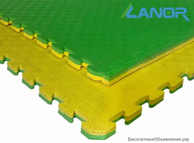 Мат татами ласточкин хвост 20 мм Желто-Зелёный